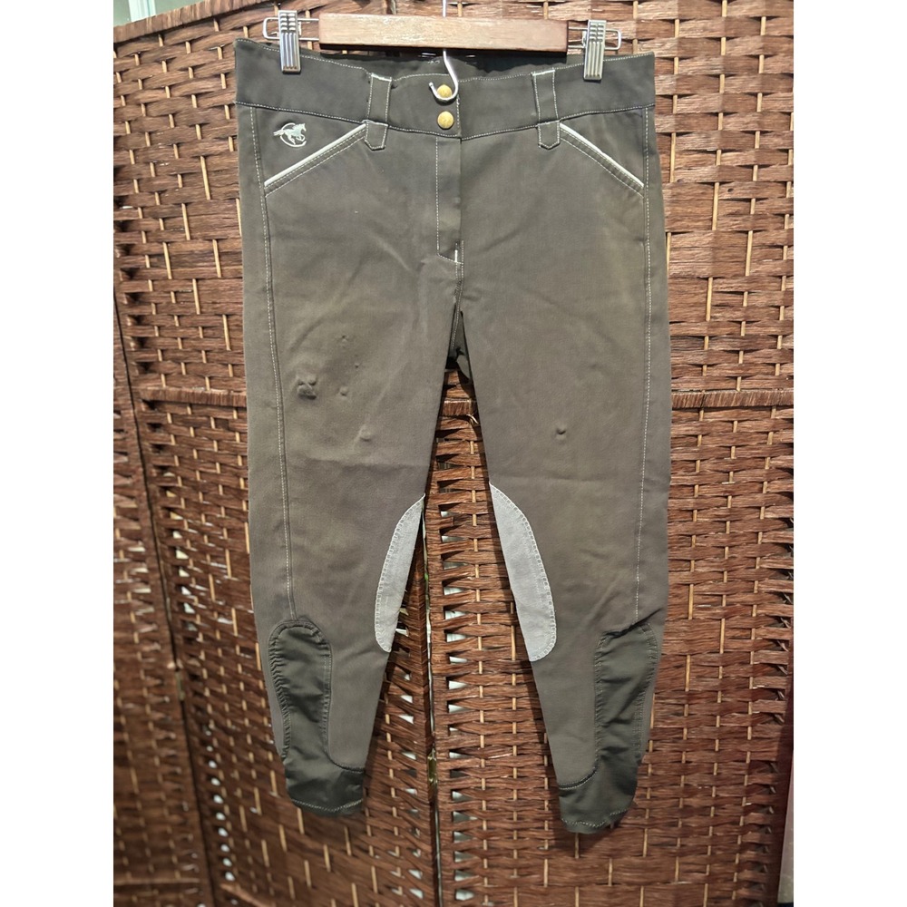 Equestrian Riding Breeches Jodhpurs Horseback Riding Pants Olive Green‎ flaws